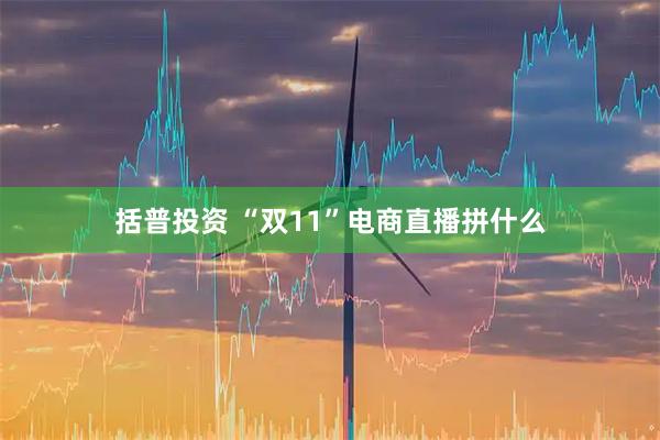 括普投资 “双11”电商直播拼什么