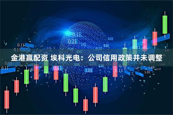 金港赢配资 埃科光电：公司信用政策并未调整